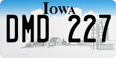 IA license plate DMD227