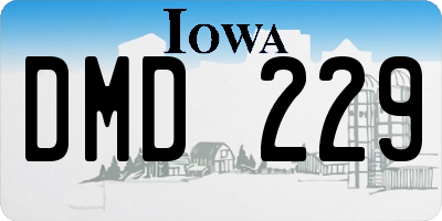 IA license plate DMD229