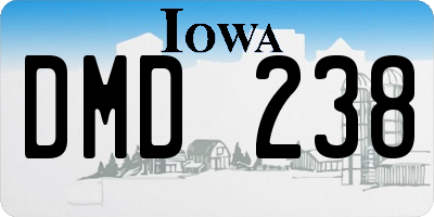 IA license plate DMD238