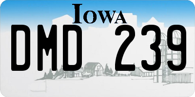 IA license plate DMD239
