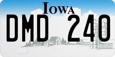 IA license plate DMD240