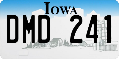 IA license plate DMD241