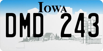 IA license plate DMD243