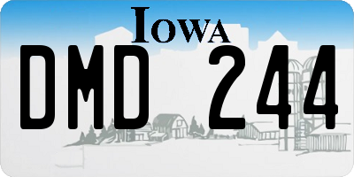 IA license plate DMD244