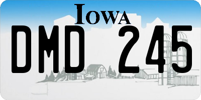 IA license plate DMD245