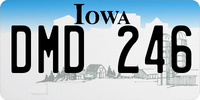 IA license plate DMD246