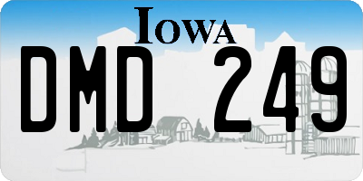 IA license plate DMD249