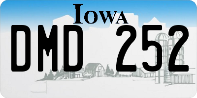 IA license plate DMD252