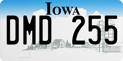 IA license plate DMD255
