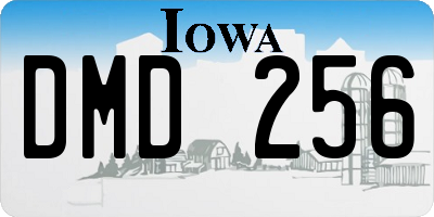 IA license plate DMD256