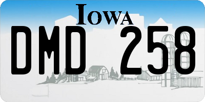 IA license plate DMD258