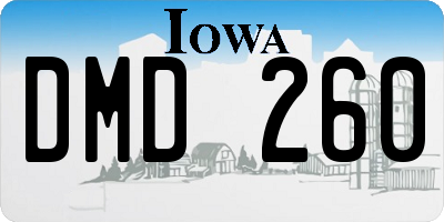 IA license plate DMD260
