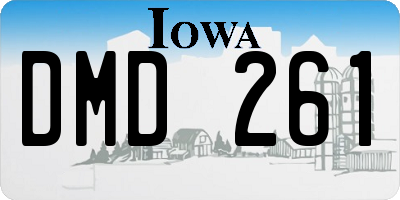 IA license plate DMD261