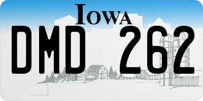 IA license plate DMD262