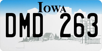 IA license plate DMD263