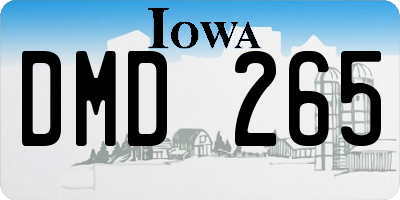IA license plate DMD265