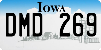 IA license plate DMD269