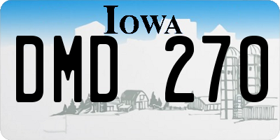 IA license plate DMD270