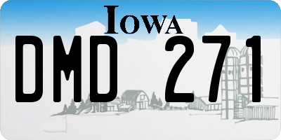 IA license plate DMD271