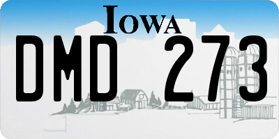 IA license plate DMD273