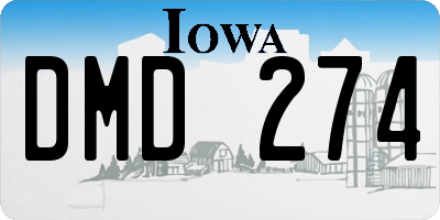 IA license plate DMD274