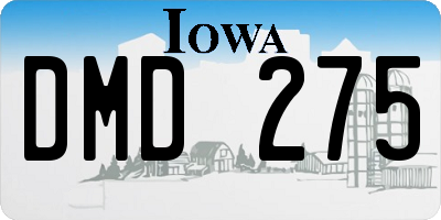 IA license plate DMD275