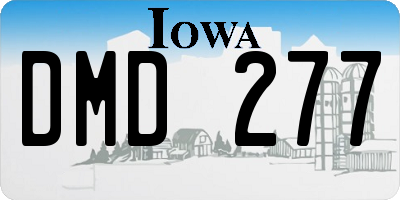 IA license plate DMD277