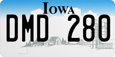 IA license plate DMD280