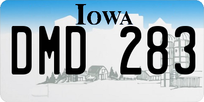 IA license plate DMD283