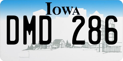 IA license plate DMD286