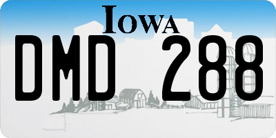 IA license plate DMD288