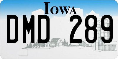 IA license plate DMD289