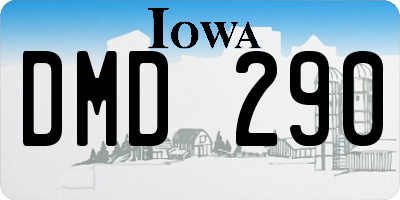 IA license plate DMD290