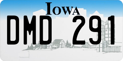 IA license plate DMD291