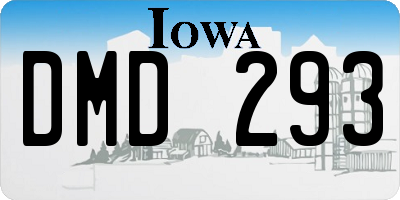 IA license plate DMD293