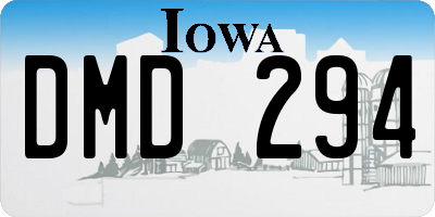 IA license plate DMD294