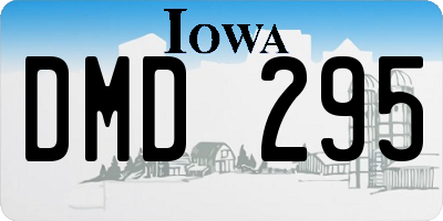IA license plate DMD295