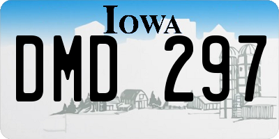 IA license plate DMD297