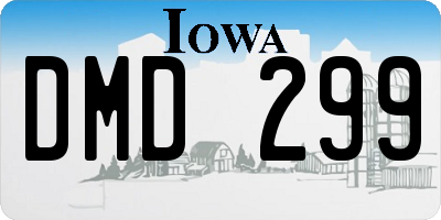 IA license plate DMD299