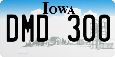 IA license plate DMD300