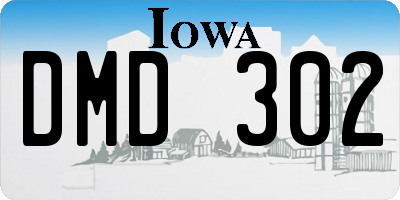 IA license plate DMD302