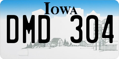 IA license plate DMD304