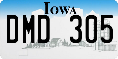 IA license plate DMD305