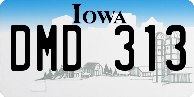 IA license plate DMD313