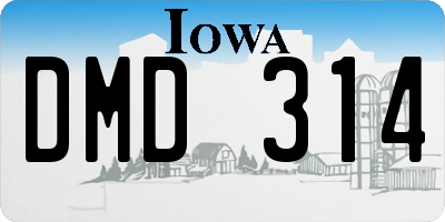 IA license plate DMD314