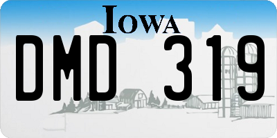IA license plate DMD319