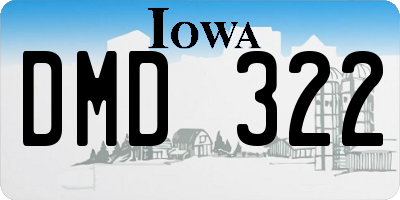 IA license plate DMD322