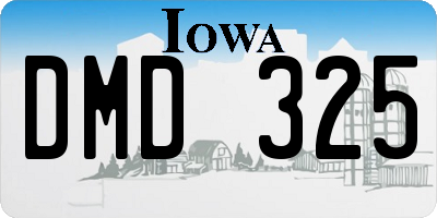IA license plate DMD325