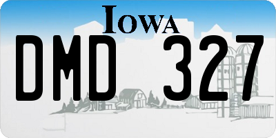 IA license plate DMD327