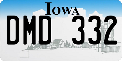 IA license plate DMD332